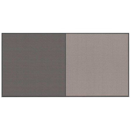 United Visual Products Enclosed Corkboard, 1 Door, 48"x36", 4" Fra UV3409-SATIN-RUBBER